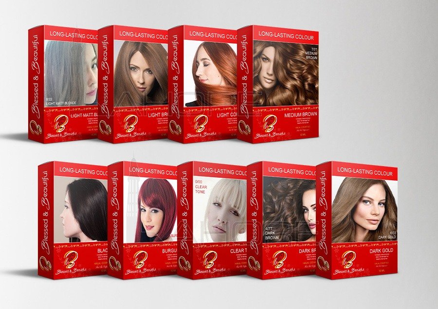 Hair Color Packaging Design